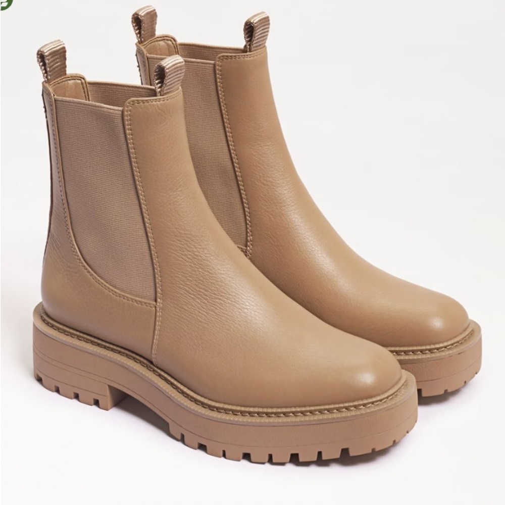 Sam Edelman Tan Ankle Boots with Chunky Sole